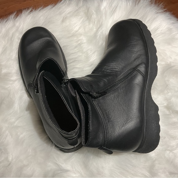 Naot Black Leather Combat Boots Size 42 - Picture 7 of 10